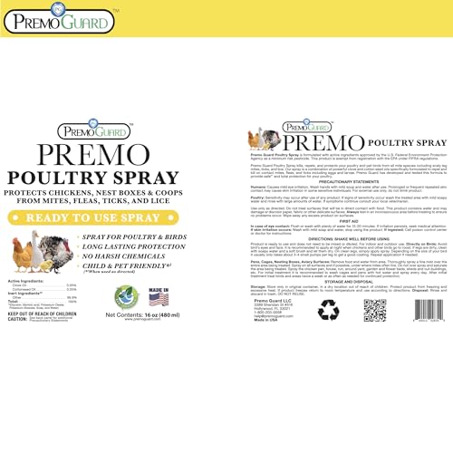 Poultry Spray 16 oz | Plant Based, Natural, Non-Toxic | By Premo Guard