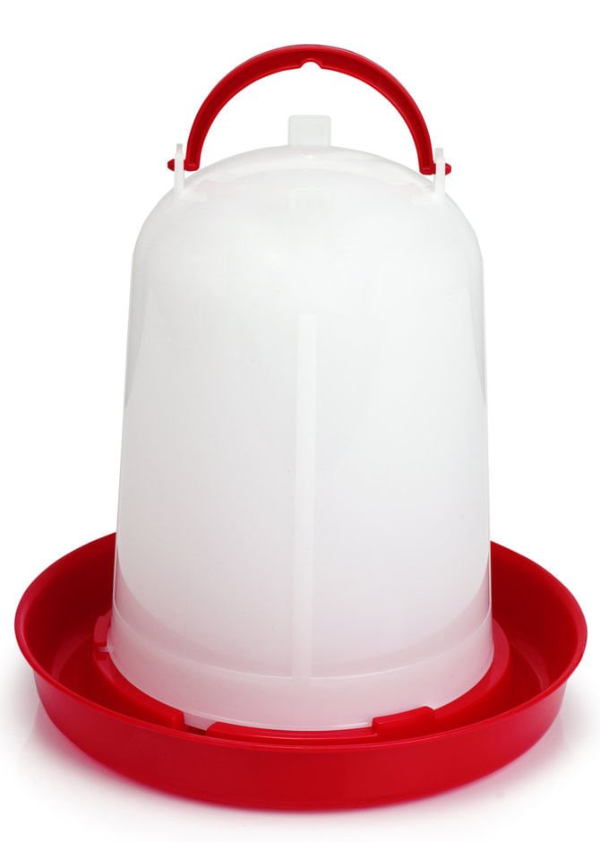Economy Plastic Poultry Waterer - Durable Snap-Together Chicken Watere