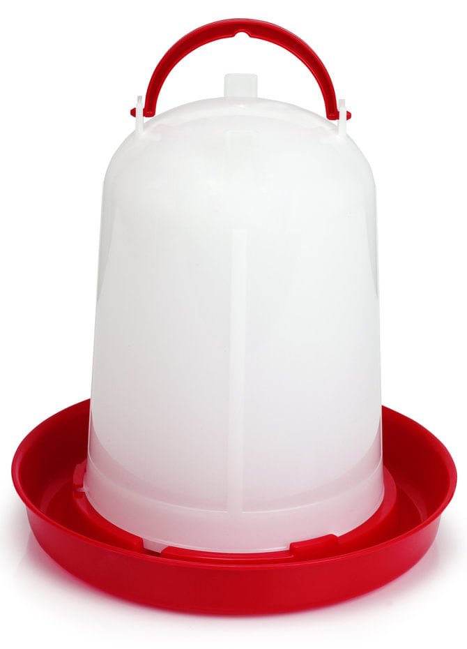 Economy Plastic Poultry Waterer - Durable Snap-Together Chicken Watere
