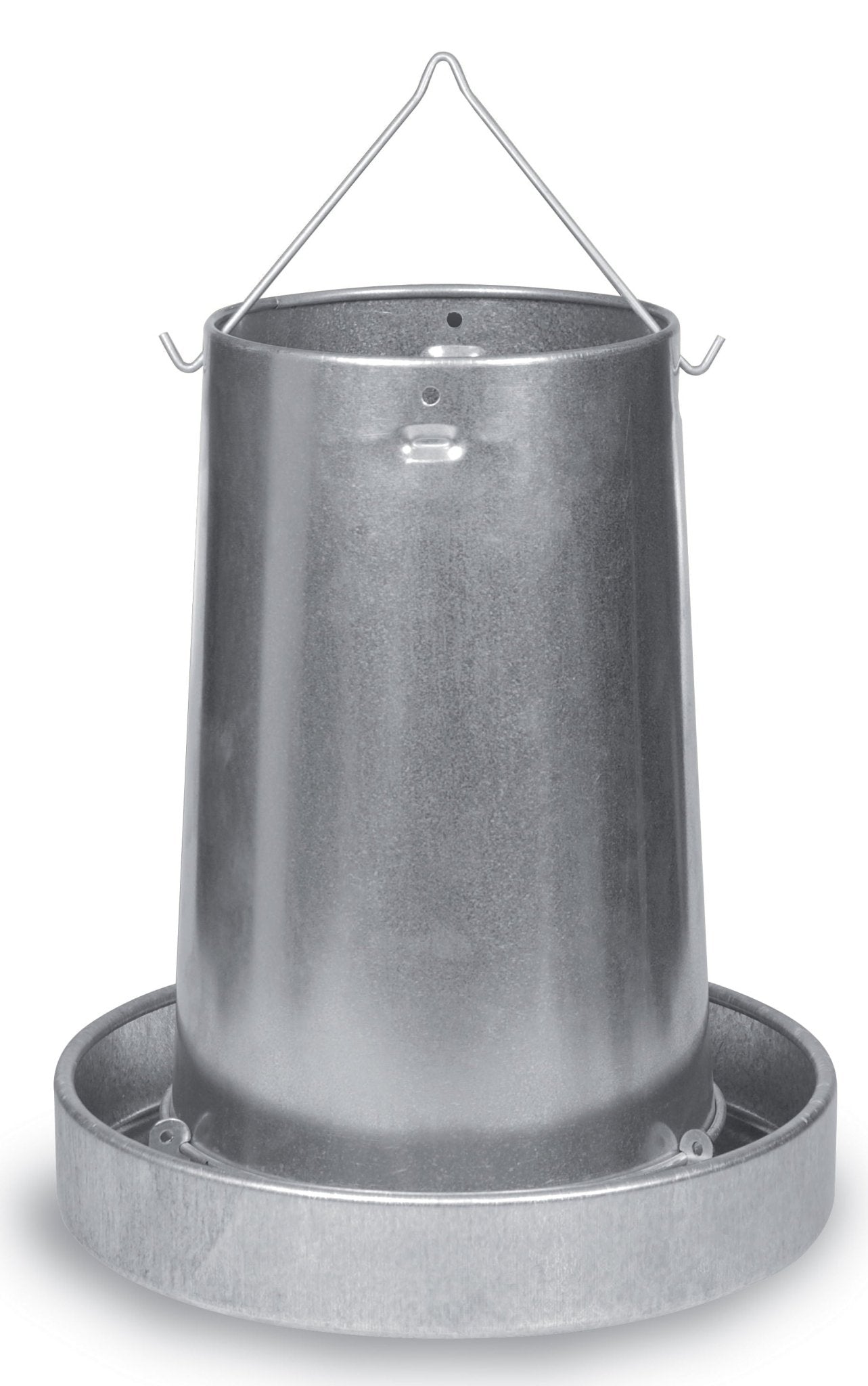 Hanging Galvanized Metal Chicken Feeder & Accessories - Low-Waste Feed