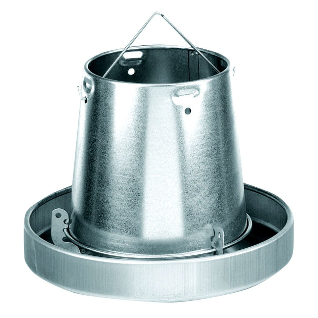Hanging Galvanized Metal Chicken Feeder & Accessories - Low-Waste Feed