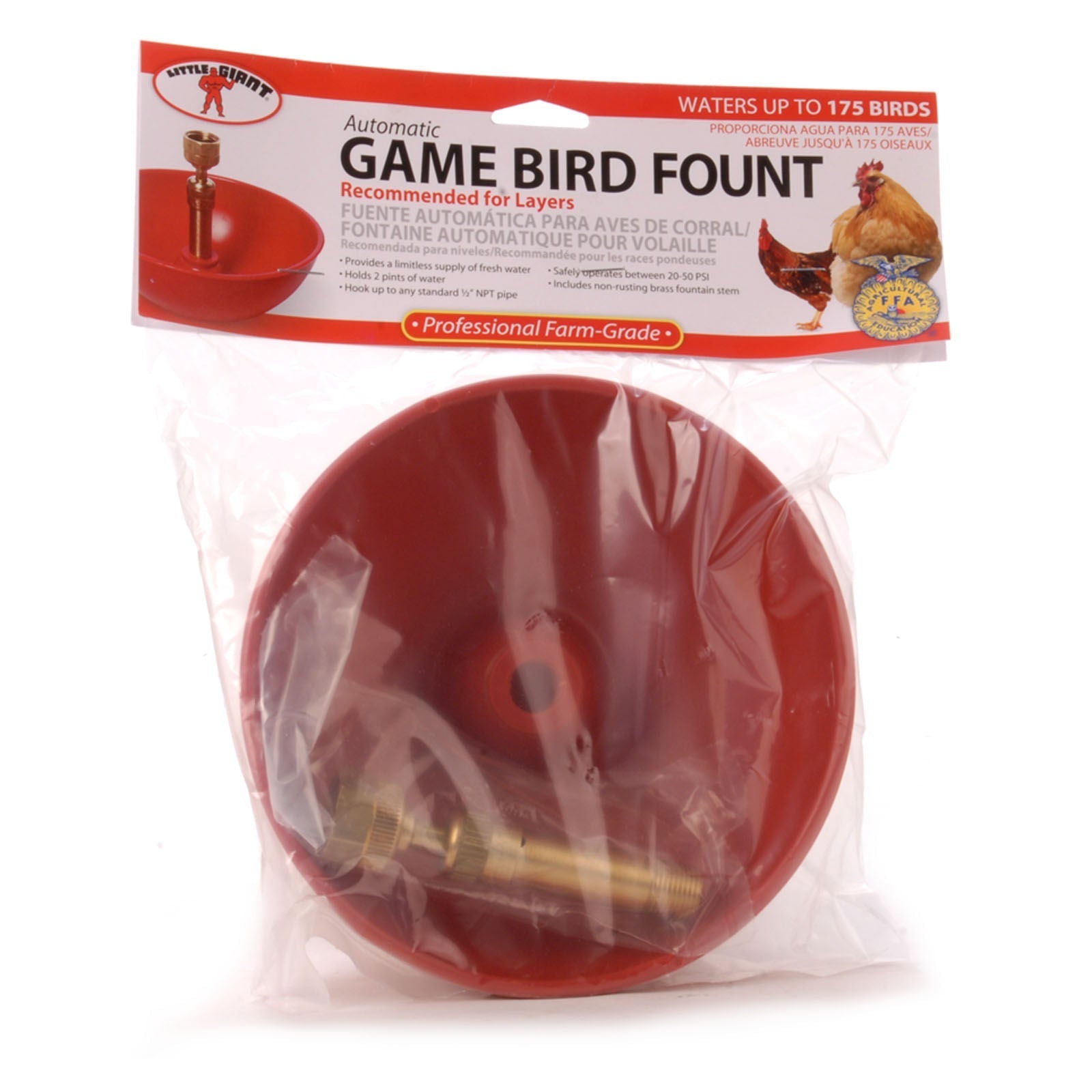 Little Giant Automatic Poultry & Chick Fountain - Continuous Flow Chic