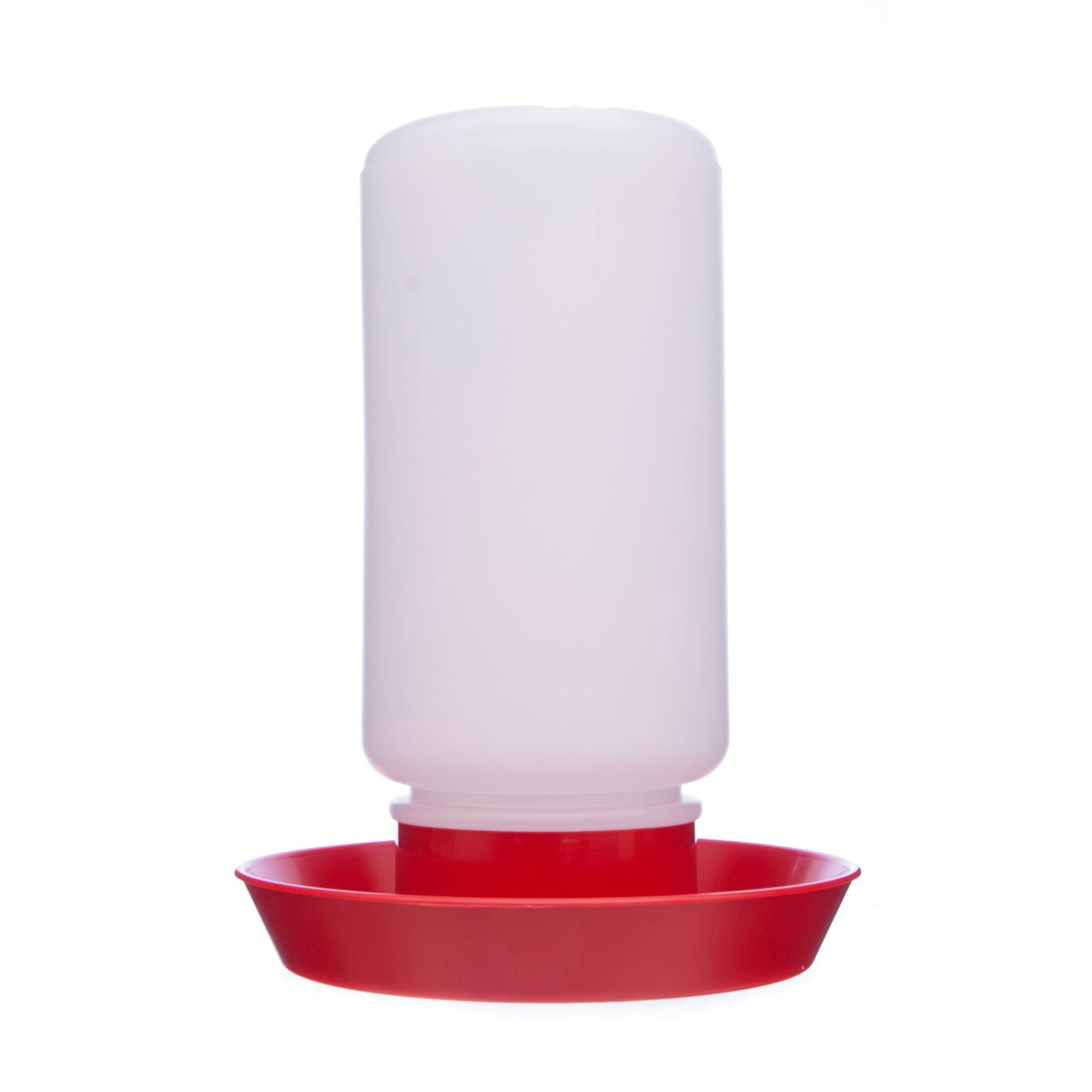 Little Giant 1 Quart Chicken Feeder & Waterer - Plastic Screw-On Jar &