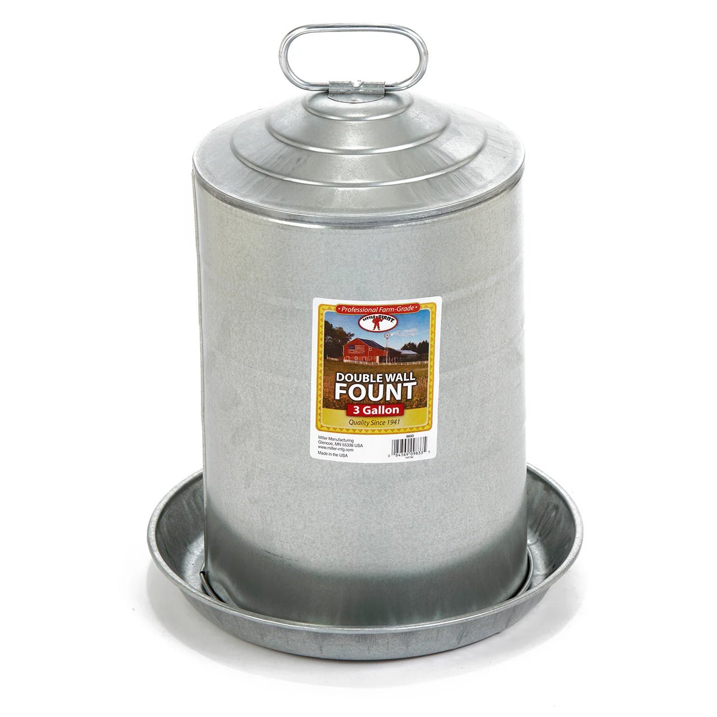 Little Giant Double Wall Fountain Poultry & Chicken Waterer - Clean, R