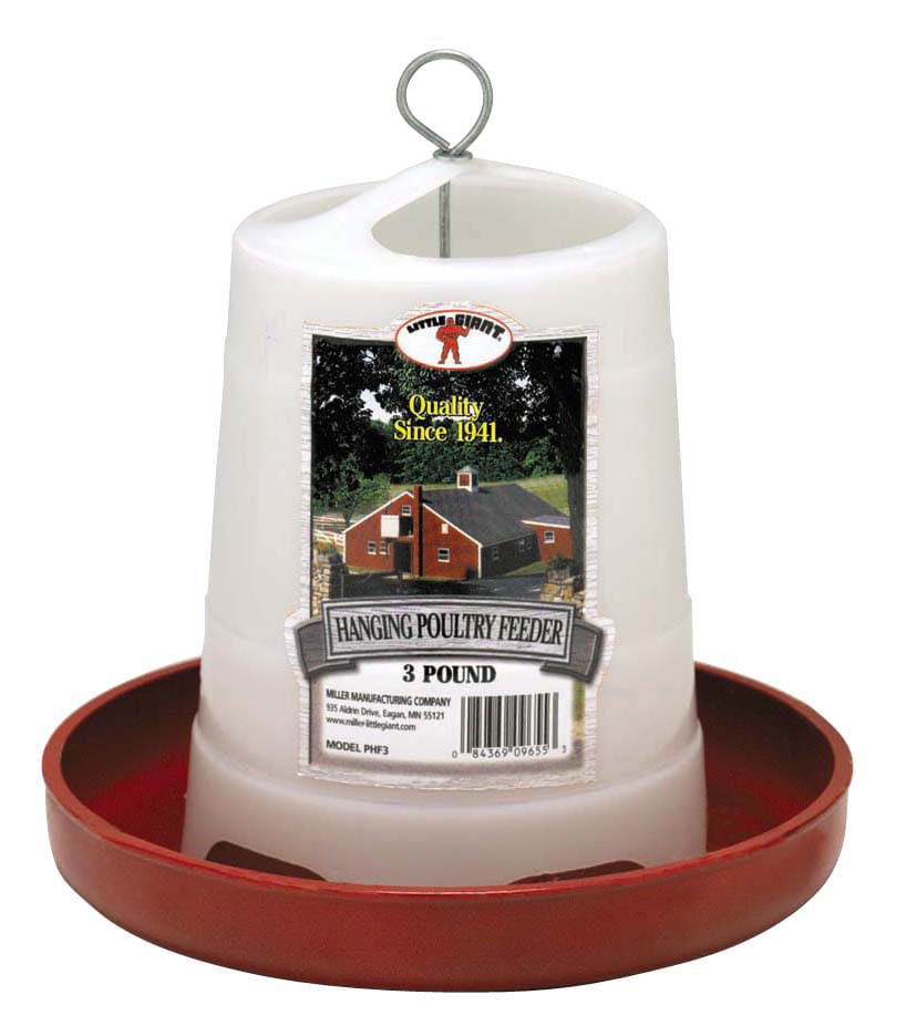 Little Giant Plastic Hanging Chicken Feeders - Low-Waste Feeding for B