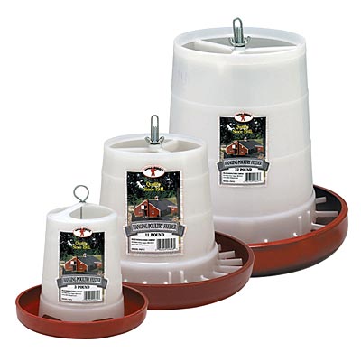 Little Giant Plastic Hanging Chicken Feeders - Low-Waste Feeding for B